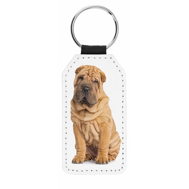 Faux Leather Keychain